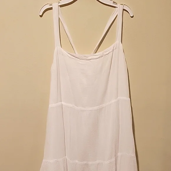 ❤️ ABERCROMBIE & FITCH BOHO TIERED TIE BACK COTTON MIDI DRESS, LARGE - Picture 7 of 8